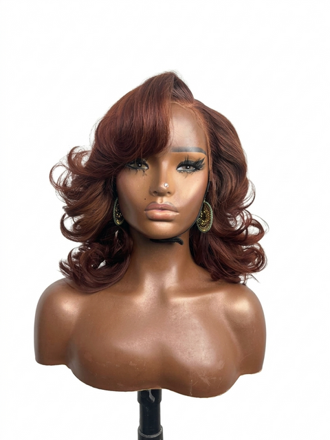 12" Brown Burgundy Peruca (Ships in ONE Business Day)