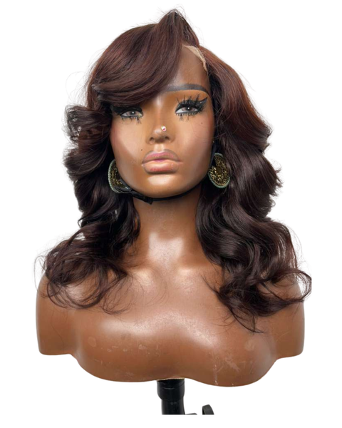 FINAL SALE - 14" LAYERED DARK BURGUNDY (SHIPS IN 7 BUSINESS DAYS)