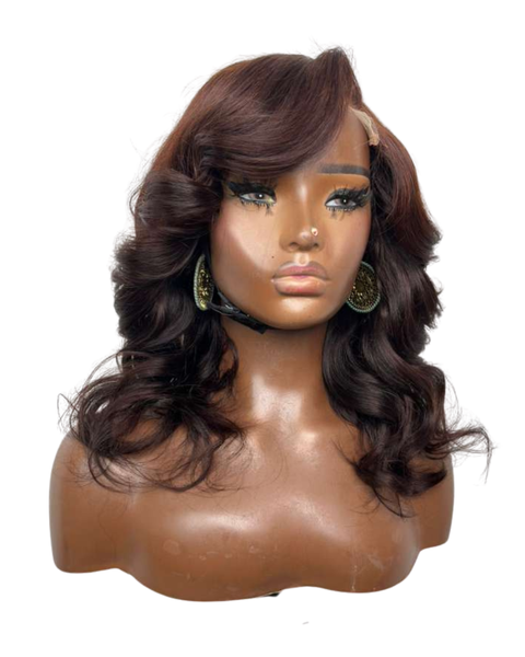 FINAL SALE - 14" LAYERED DARK BURGUNDY (SHIPS IN 7 BUSINESS DAYS)