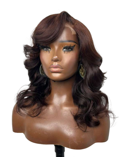 FINAL SALE - 14" LAYERED DARK BURGUNDY (SHIPS IN 7 BUSINESS DAYS)